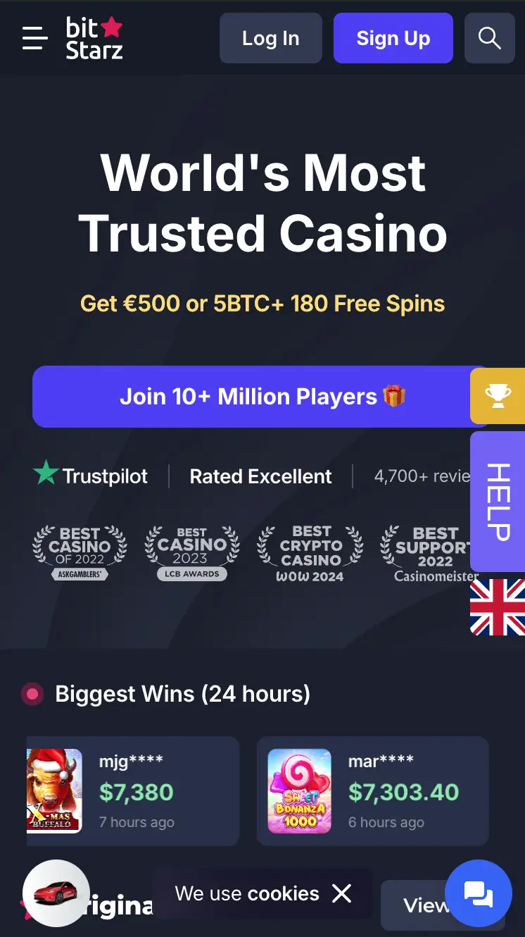 BitStarz Mobile View