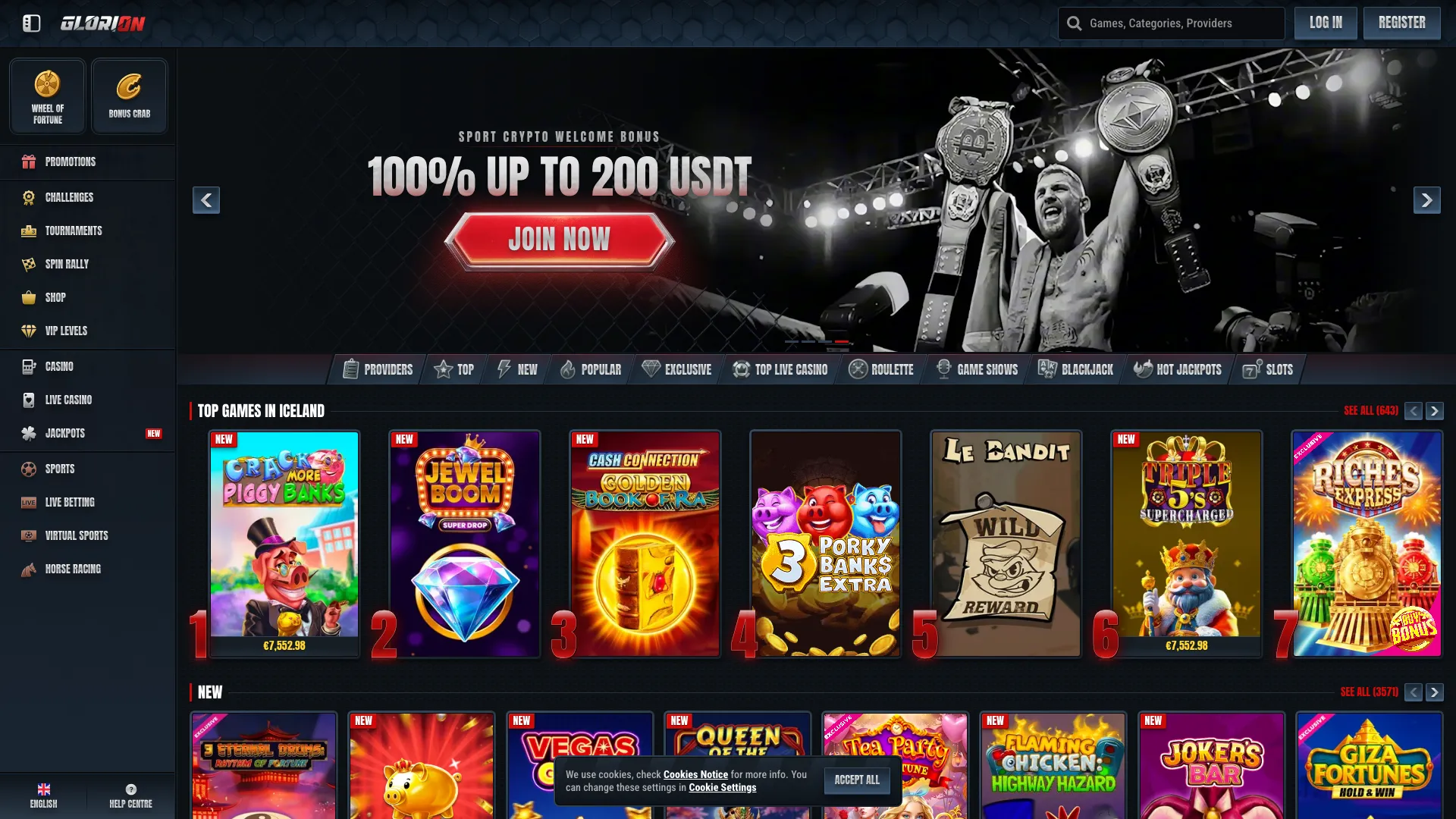 glorion home page - feb 2026 review