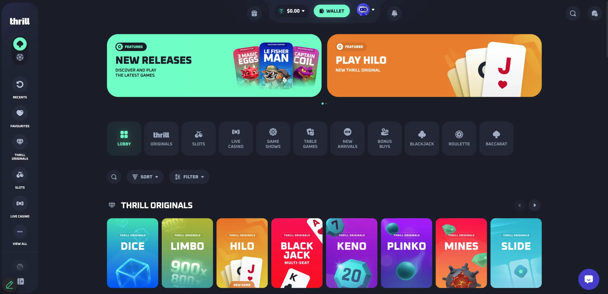 thrill casino - first impressions - Feb 2026 review