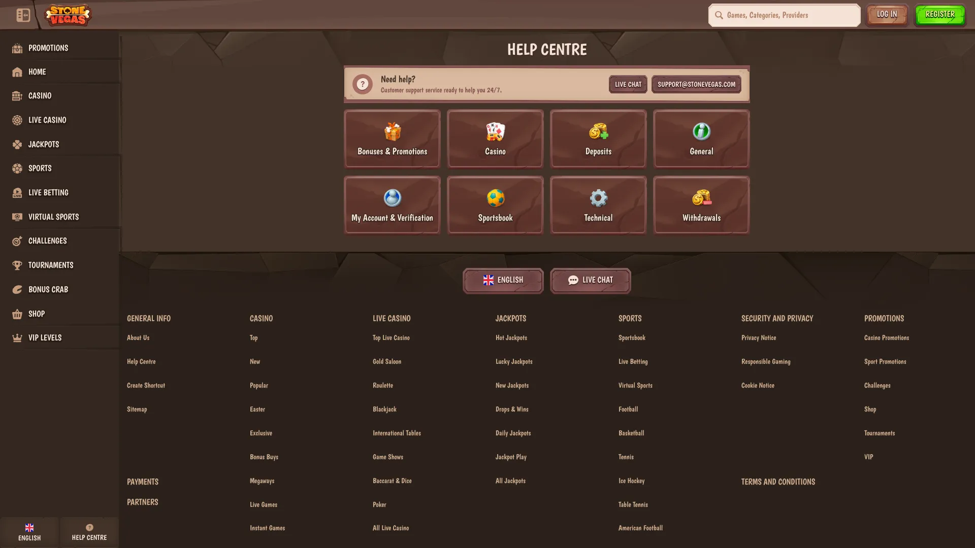 Stone Vegas Help Center